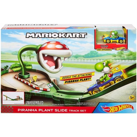 Mario Kart Pista Piranha con Personaggio Yoshi in Macchinina GFY47