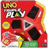 Mattel Games HCC21 UNO Triple Play Gioco di Carte con Porta-Carte Luci Led e Suoni