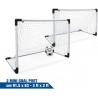 Mondo 18054 - Set Porta Calcio Media "2 in 1", 1 Porta 183 X 121 Cm o 2 Porte 91,5 X 63 Cm, 1 Palla, 1 Pompa