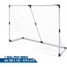 Mondo 18054 - Set Porta Calcio Media "2 in 1", 1 Porta 183 X 121 Cm o 2 Porte 91,5 X 63 Cm, 1 Palla, 1 Pompa