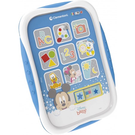 Clementoni Disney 17668 Baby Mickey Giocattolo Topolino Primo Tablet Bambini 9 Mesi