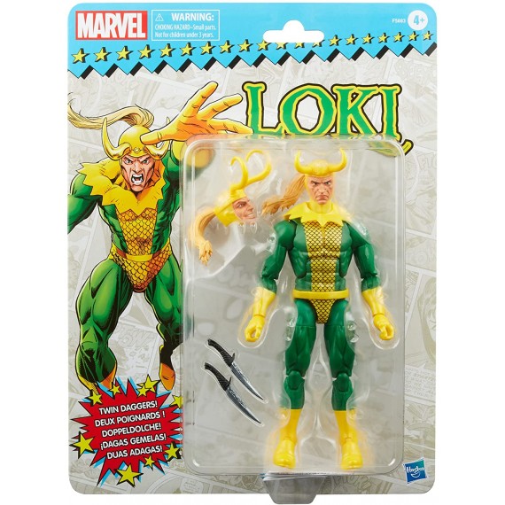 Hasbro Marvel F5883 Legends Series Loki 15-cm Retro Packaging Action Figure Toy