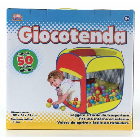 Giocotenda con 50 palline Kidz Corner 393483