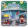 Famosa 700014492 Pinypon Action Confezione di 2 personaggi Supereroe e calciatore