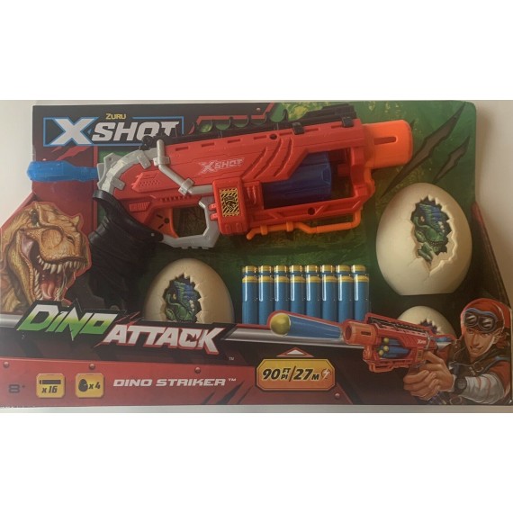 Zuru X-Shot Dino Attack Striker Freccette in Schiuma 4 Uova