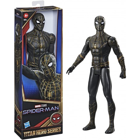 Hasbro Spider-Man con Armatura Nera e Dorata Action Figure 30 cm Titan Hero Series F2438