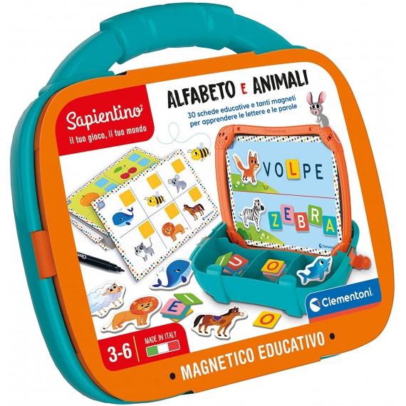 Clementoni 16714 Sapientino Valigetta magnetica Alfabeto e Animali