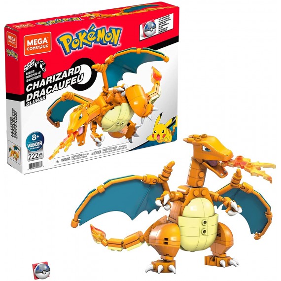 Mega Construx Pokémon Charizard con 222 Mattoncini GWY77