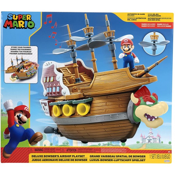 Jakks Pacific Super Mario deluxe Bowser Ship Playset