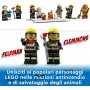 Lego City 60321 Fire Vigili del Fuoco Edificio con Fiamme Camion dei Pompieri