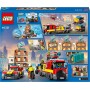 Lego City 60321 Fire Vigili del Fuoco Edificio con Fiamme Camion dei Pompieri