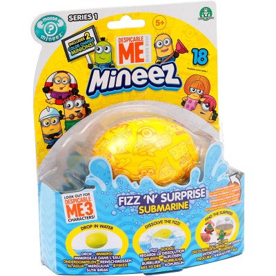 Giochi Preziosi Despicable Minions Cattivissimo Me 3 Fizzy Surprise Sottomarino, 2 Personaggi Mineez Cambia Colore a Sorpresa