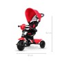 Triciclo Bambini Passeggino QPlay Cosy 4in1 a Spinta con Maniglione Direzionabile