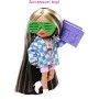 Mattel HGP64 Barbie Extra Minis Mini Bambola Articolata con Giacca a Quadri e Morbidi Capelli Bicolore