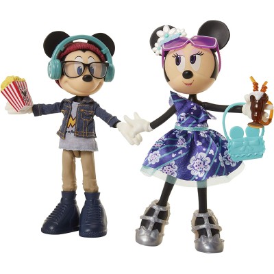 Jakks Pacific 202601 Pack 2 figure Minnie and Mickey Mouse Movie Night Disney 24cm