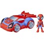 Hasbro F453 Marvel Spidey e i suoi fantastici amici veicolo Web-Crawler con tecnologia Glow Tech con luci e suoni