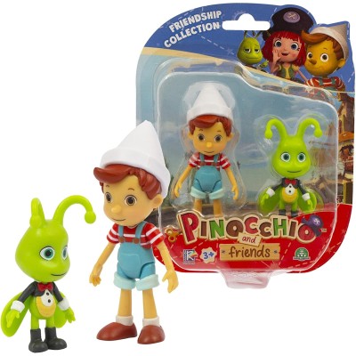 Giochi Preziosi PNH02400 Pinocchio - Blister Doppio Pinocchio 9 Cm E Grillo Parlante Di 7 Cm