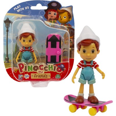 Giochi Preziosi PNH00100 Pinocchio - Personaggio Singolo Pinocchio 9 Cm Con Skate