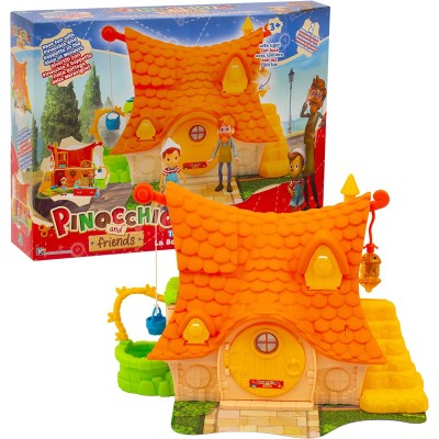 Giochi Preziosi PNH05000 Pinocchio Playset Con Doppia Ambientazione Casa E Negozio Di Giocattoli Di Geppetto Con 2 Personaggi