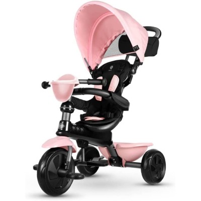 Triciclo 4in1 con Maniglione Direzionabile e Cappottina Parasole 7811 Pink