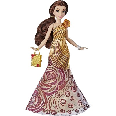 Hasbro F1700 Disney Princess Belle Style Series in Elegante Abito Contemporaneo con fascia per capelli, scarpe e borsetta