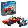 LEGO City 60392 Inseguimento sulla Moto della Polizia con Modello di Auto da Corsa e 2 Minifigure