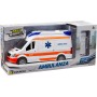 Giocheria GGi190005 Ambulanza con luci e Suoni e Movimento a Ruote libere, portiere apribili con barella