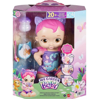 My Garden Baby HHP28 Bambola Babygatto interattiva con più di 20 suoni e 5 accessori