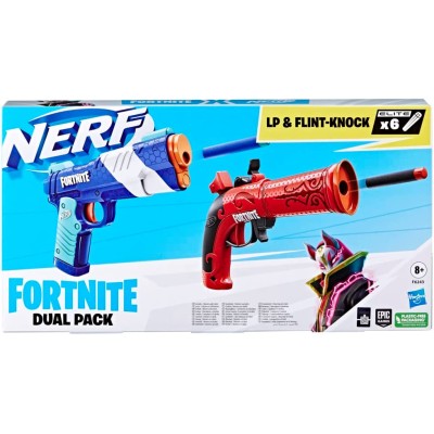 Hasbro F6243 Nerf Fortnite Dual Pack con 2 blaster Fortnite e 6 dardi Nerf Elite