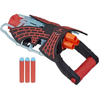 Hasbro F3734 Marvel Nerf Spider-Man: Across The Spider-Verse Miles Morales Blaster Tri-Shot 3 dardi