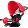 Triciclo Qplay Cosy 4in1 con Maniglione Direzionabile e Cappottina Parasole 8811 Rosso