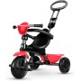 Triciclo Qplay Cosy 4in1 con Maniglione Direzionabile e Cappottina Parasole 8811 Rosso