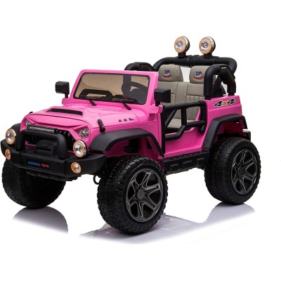 Auto Elettrica Macchina Per Bambini 2 Posti Maxi Fuoristrada 12V con Telecomando Ruote in Gomma