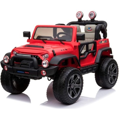 Auto Elettrica Macchina Per Bambini 2 Posti Maxi Fuoristrada 12V con Telecomando Ruote in Gomma