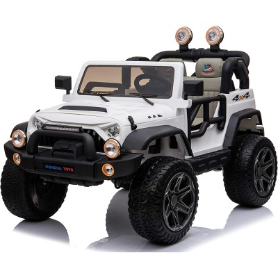 Auto Elettrica Macchina Per Bambini 2 Posti Maxi Fuoristrada 12V con Telecomando Ruote in Gomma