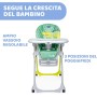 Chicco 07956567 Seggiolone Pappa Polly Easy Evolutivo Reclinabile Altezza Regolabile Chiusura Compatta - Crocodile Verde