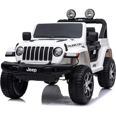Auto Elettrica Macchina per Bambini 2 Posti Jeep Wrangler Rubicon 12V con Telecomando Tappetini in Omaggio