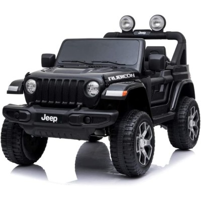 Auto Elettrica Macchina per Bambini 2 Posti Jeep Wrangler Rubicon 12V con Telecomando Tappetini in Omaggio