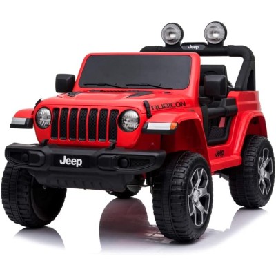 Auto Elettrica Macchina per Bambini 2 Posti Jeep Wrangler Rubicon 12V con Telecomando Tappetini in Omaggio