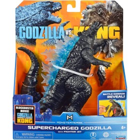 MonsterVerse MNG16000 Godzilla vs Kong 15cm Supercharged Godzilla w/Fighter Jet