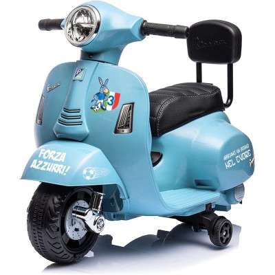 Piaggio Mini Vespa GTS Elettrica 6V per Bambini Forza Azzurri