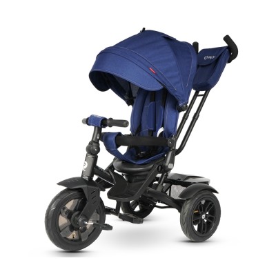 Triciclo Passeggino Premium QPlay con Sedile Girevole e reclinabile 6 in 1