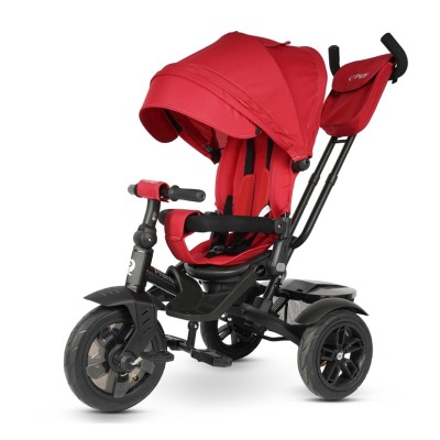Triciclo Passeggino Premium QPlay con Sedile Girevole e reclinabile 6 in 1