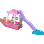 Mattel HJV37 Barbie Barca dei Sogni Playset con piscina scivolo, un delfino e 20+ accessori