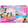 Mattel HJV37 Barbie Barca dei Sogni Playset con piscina scivolo, un delfino e 20+ accessori