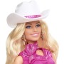 Mattel HPK00 Barbie The Movie 2023 Margot Robbie Barbie da collezione con abito western rosa e cappello da cowboy