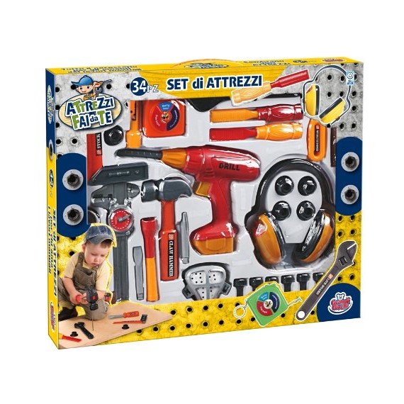 Grandi Giochi GG51803 Set Attrezzi 34 Pezzi
