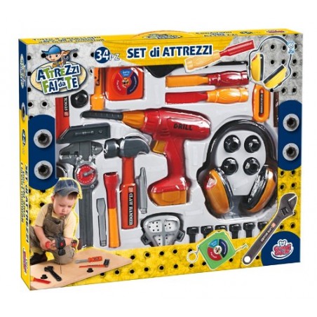 Grandi Giochi GG51803 Set Attrezzi 34 Pezzi