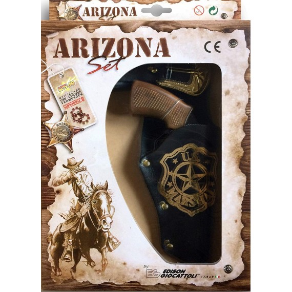 Arizona Set W Box Pistola E Fucili Gioco Maschio Bimbo Bambino Giocattolo 331 Edison