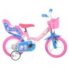 Bicicletta 12" Peppa Pig Rosa Dino Bikes 124rl-pig